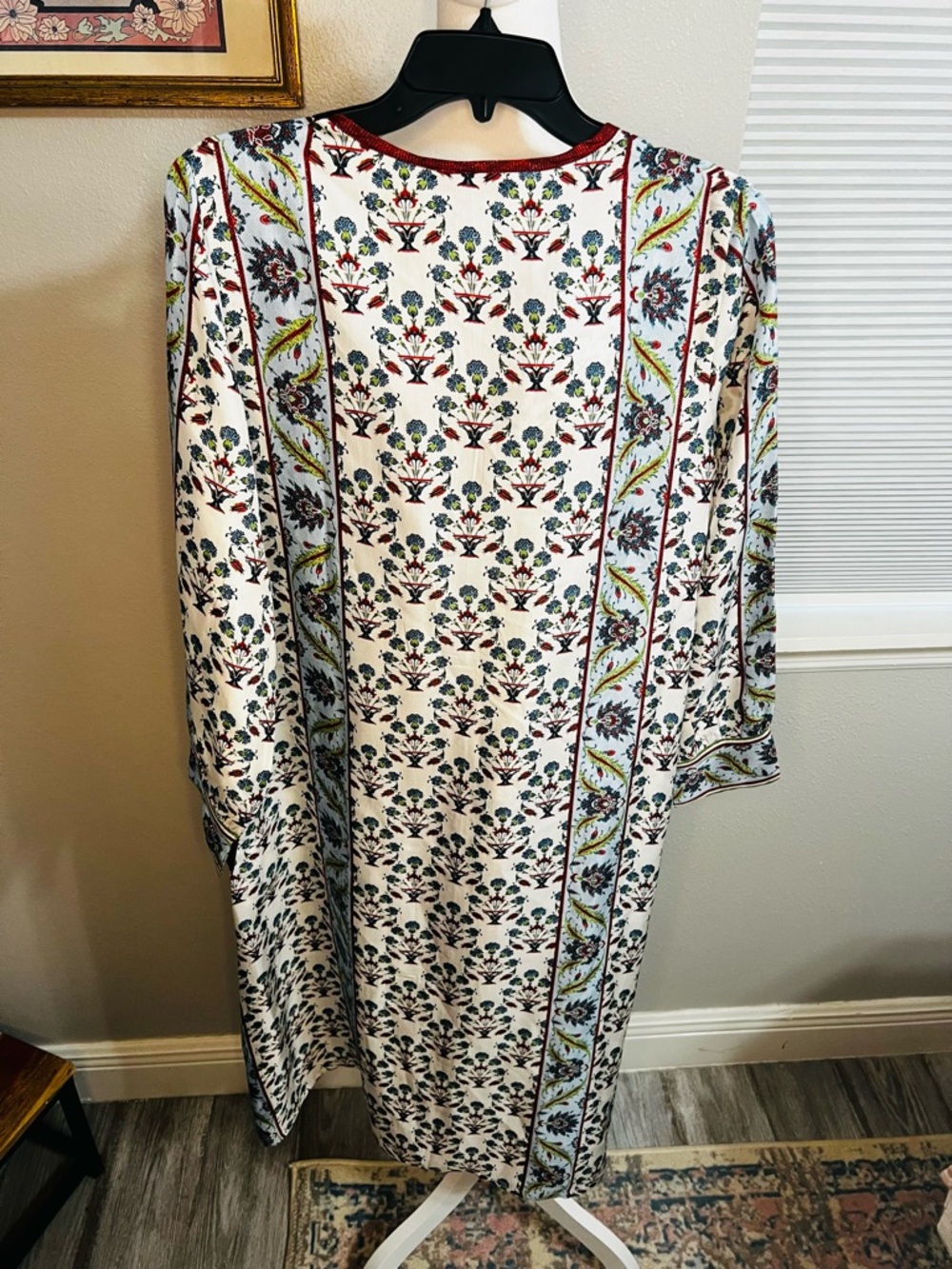 D'Ascoli Silk Shirtdress Button down
Small S Floral stripes - Picture 8 of 15
